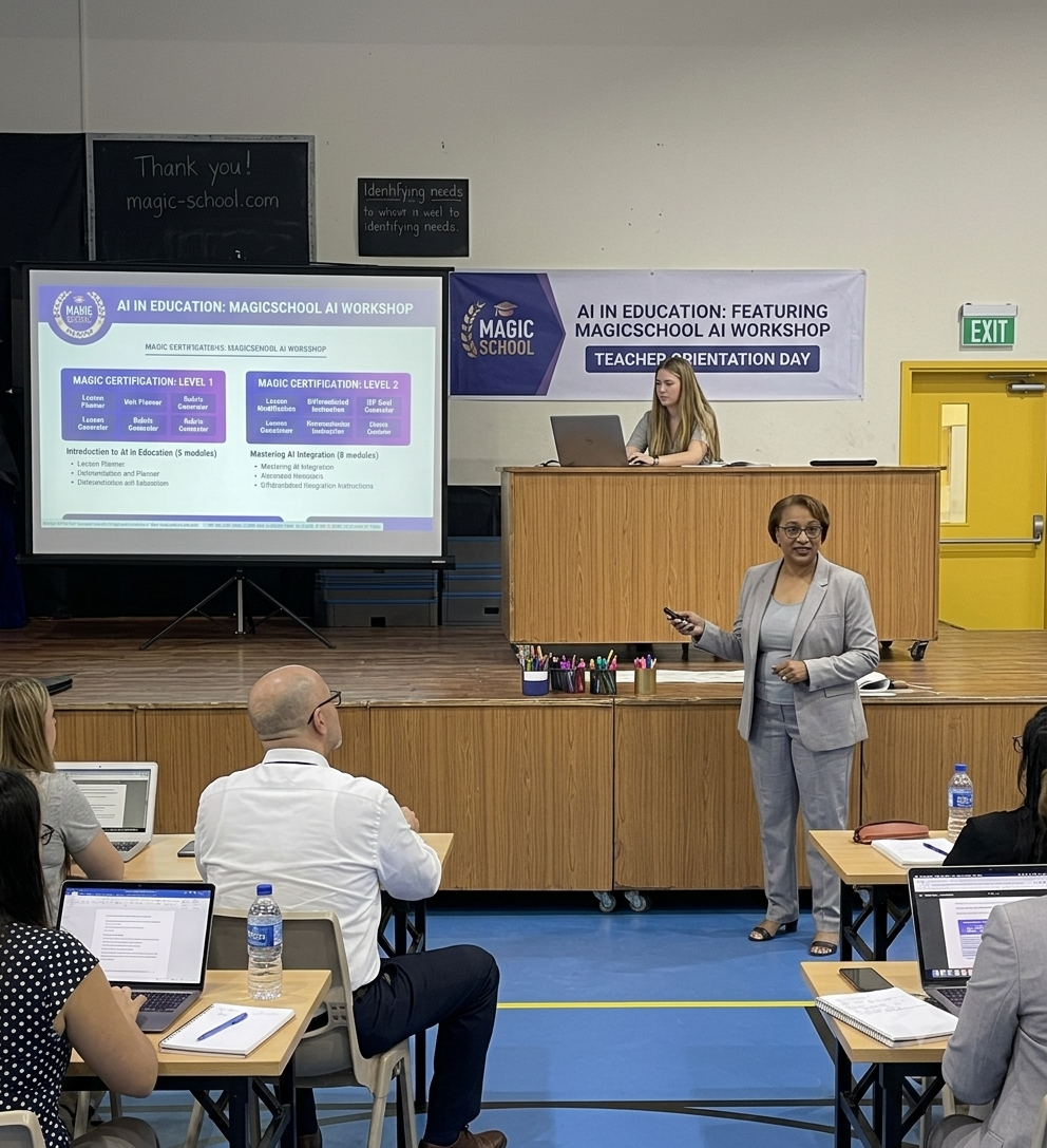 Ms. Egbal leading a teacher training workshop
